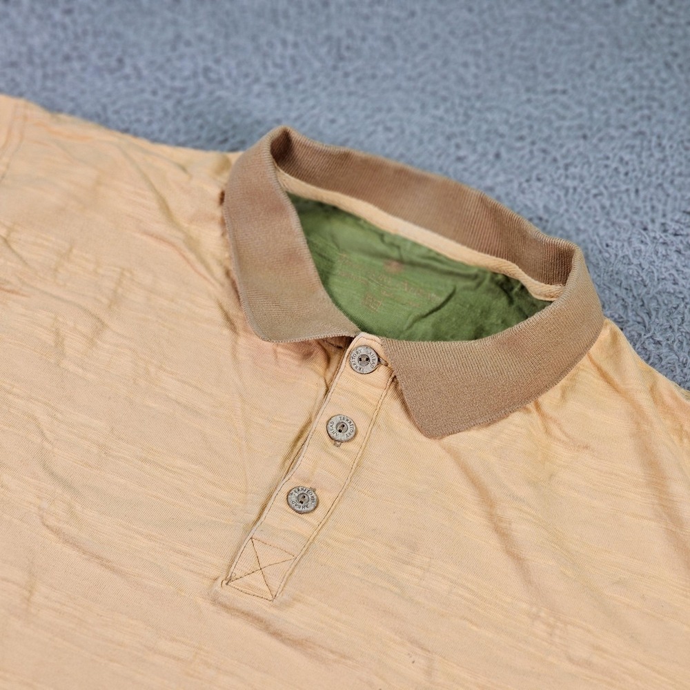 Territory Ahead Polo Shirt Mens Extra Large Tan Brown Textured‎ Cotton Casual